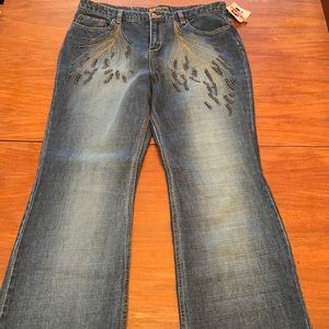 New, Route 66 Low Rise, Women Metal Beaded Pattern, size 14